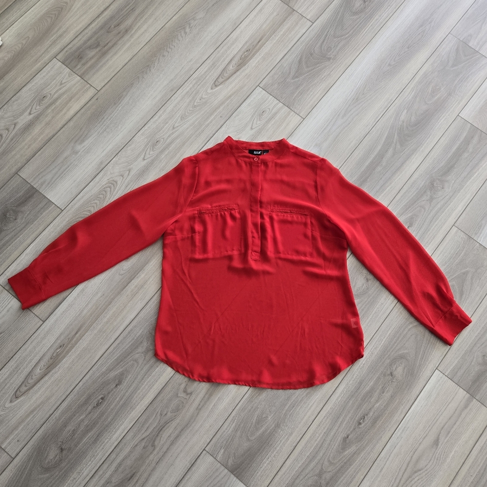 a.n.a Chic Red Blouse with Vibrant Style
